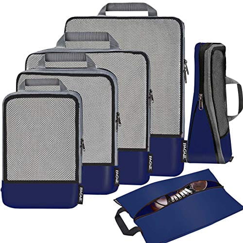 Packing Cube Set of 6 for Travel, Compression Bags Organizer for