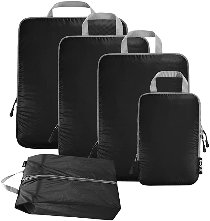 40D Ultralight Compression Nylon Packing Cubes Travel Accessories(5Set –  Bagail