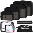 BAGAIL 8 Set Packing Cubes Luggage Packing Organizers for Travel Accessories BAGAIL STORAGE_BAG 8 Set Black