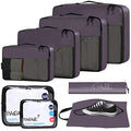 BAGAIL 8 Set Packing Cubes Luggage Packing Organizers for Travel Accessories BAGAIL STORAGE_BAG 8 Set Dark Grey