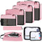 BAGAIL 8 Set Packing Cubes Luggage Packing Organizers for Travel Accessories BAGAIL STORAGE_BAG 8 Set Pink