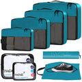 BAGAIL 8 Set Packing Cubes Luggage Packing Organizers for Travel Accessories BAGAIL STORAGE_BAG 8 Set Teal