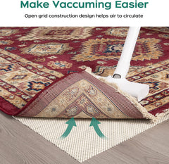 BAGAIL Basics Non Slip Rug Pad Gripper 8 x 10 Feet Extra Thick Carpet Pads for Area Rugs and Hardwood Floors, Keep Your Rugs Safe and in Place BAGAIL BASICS