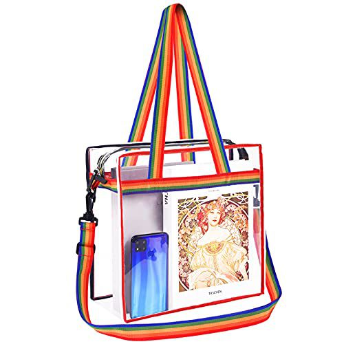 BAGAIL Clear bags Stadium Approved Clear Tote Bag with Zipper