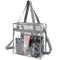 BAGAIL Clear bags Stadium Approved Clear Tote Bag with Zipper Closure Crossbody Messenger Shoulder Bag with Adjustable Strap BAGAIL HANDBAG Grey