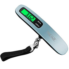 BAGAIL Digital Luggage Scale, 110lbs Hanging Baggage Scale with Backlit LCD Display, Portable Suitcase Weighing Scale, Travel Luggage Weight Scale with Hook, Strong Straps for Travelers BAGAIL WEIGH_SCALE Blue