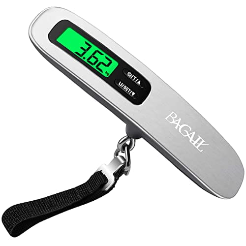 BAGAIL Luggage Scale, Digital Hanging Scale for Travel, Weight Scale with  Backlit LCD Display, Portable Suitcase Weighing Scale with Hook, Strong  Straps ，110 Lb Capacity, Battery Included 