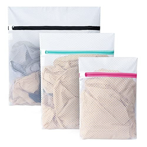 BAGAIL Honeycomb Mesh Laundry Bags,Premium Travel Storage Organization Wash Bags for Blouse, Hosiery, Stocking, Underwear, Bra Lingerie BAGAIL STORAGE_BAG 1XL+1L+1M
