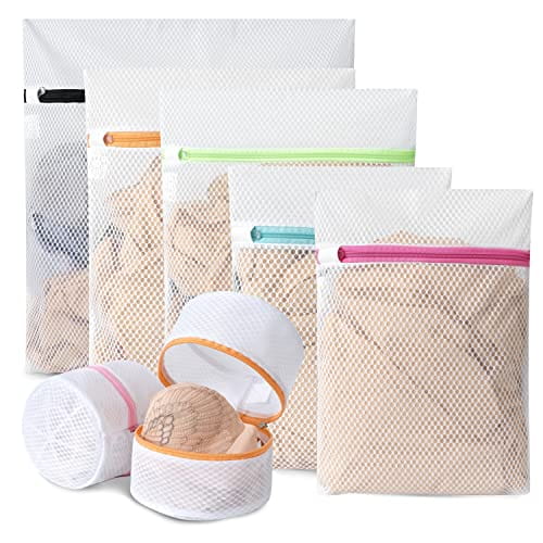BAGAIL Honeycomb Mesh Laundry Bags,Premium Travel Storage Organization Wash Bags for Blouse, Hosiery, Stocking, Underwear, Bra Lingerie BAGAIL STORAGE_BAG 1XL+2L+2M+2 Bra Bag