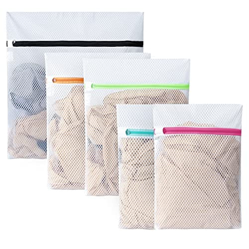 BAGAIL Honeycomb Mesh Laundry Bags,Premium Travel Storage Organization Wash Bags for Blouse, Hosiery, Stocking, Underwear, Bra Lingerie BAGAIL STORAGE_BAG 1XL+2L+2M