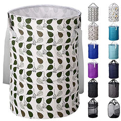 BAGAIL Pop Up Laundry Hamper, Large Capacity Collapsible Drawstring Closure Laundry Storage Basket with Handles BAGAIL LAUNDRY_HAMPER A Square Mesh