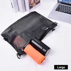 Bagail Water-resistant Airtight Zipper Pouch Ultra-light Travel Packing Bags for Toiletries, Document, Electronics-Black BAGAIL CARRIER_BAG_CASE